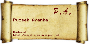 Pucsek Aranka névjegykártya