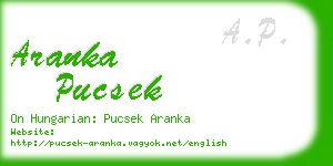 aranka pucsek business card